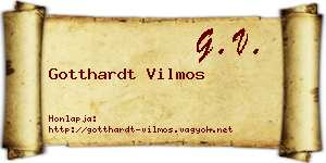 Gotthardt Vilmos névjegykártya