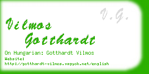 vilmos gotthardt business card